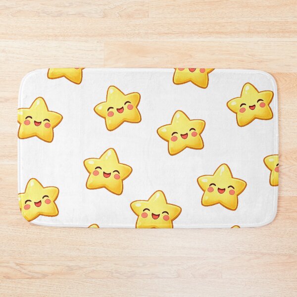Item preview, Cute Kawaii Star Happy Sparkle Adorable Celestial Seamless Pattern designed and sold by Seculinator.
