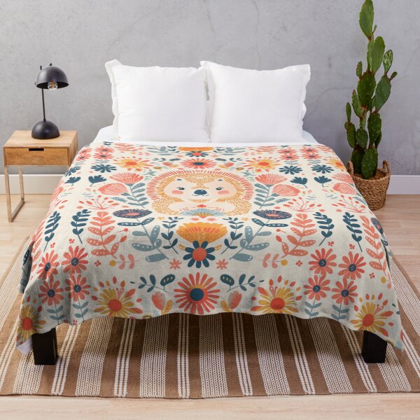 Item preview, Scandinavian Folk Art, Floral Hedgehog  designed and sold by xiao xuans.