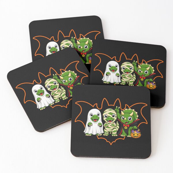 Item preview, Spooky Dino Crew: Cute Ghost, Mummy and Vampire Dinosaur Halloween designed and sold by Fangtasia77.