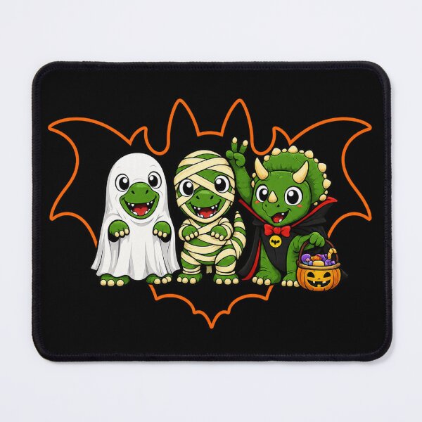 Item preview, Spooky Dino Crew: Cute Ghost, Mummy and Vampire Dinosaur Halloween designed and sold by Fangtasia77.