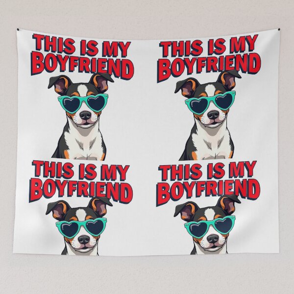 Item preview, Jack Russell Terrier in sunglasses with This Is My Boyfriend text designed and sold by Prints by Mat.