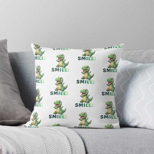 Item preview, SMILE! Happy Chibi Dinosaur Motivational Art designed and sold by Opie-Adn.