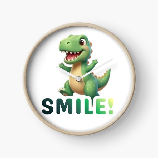 Item preview, SMILE! Happy Chibi Dinosaur Motivational Art designed and sold by Opie-Adn.