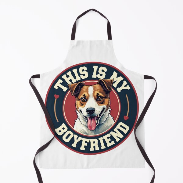 Item preview, Jack Russell Terrier in circular badge with This Is My Boyfriend text designed and sold by Prints by Mat.