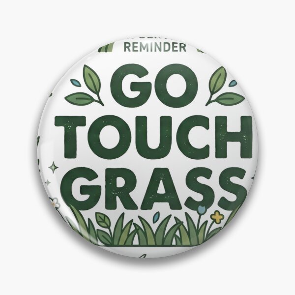 Item preview, Go Touch Grass. A Gentle Reminder. Minimalist Wellness Graphic. Black designed and sold by Rabique.