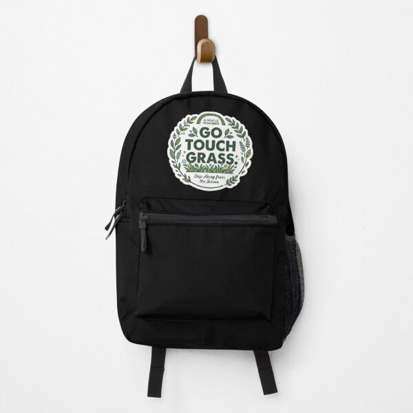 Item preview, Go Touch Grass. A Gentle Reminder. Minimalist Wellness Graphic. Black designed and sold by Rabique.