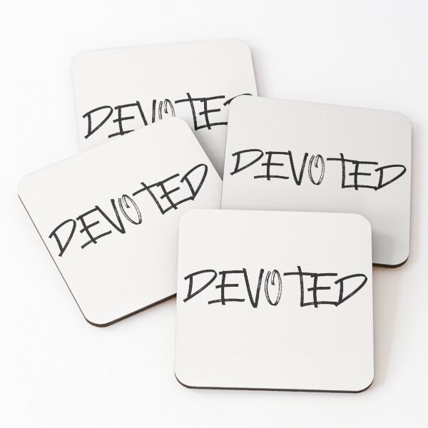 Item preview, DEVOTED Minimal Typography Design Modern Aesthetic Statement Word Art Clean Text Print designed and sold by KleanGirlAesthetics.