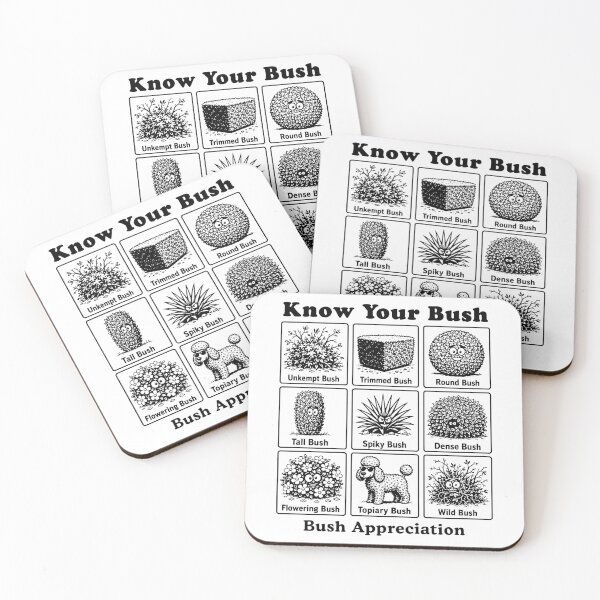 Item preview, Know Your Bush Funny Garden Bush Identification Chart designed and sold by mmhmerch.