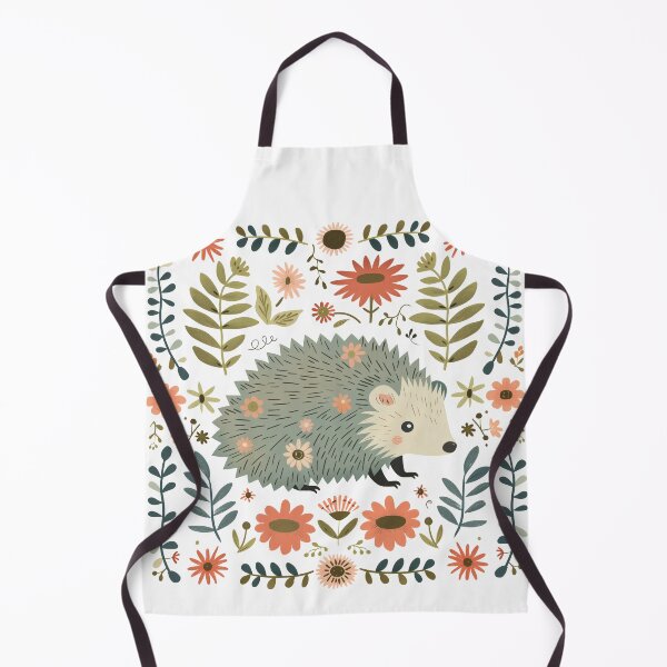 Item preview, Scandinavian Folk Art, Floral Hedgehog  designed and sold by xiao xuans.