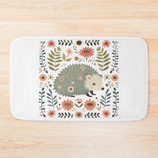 Item preview, Scandinavian Folk Art, Floral Hedgehog  designed and sold by xiao xuans.