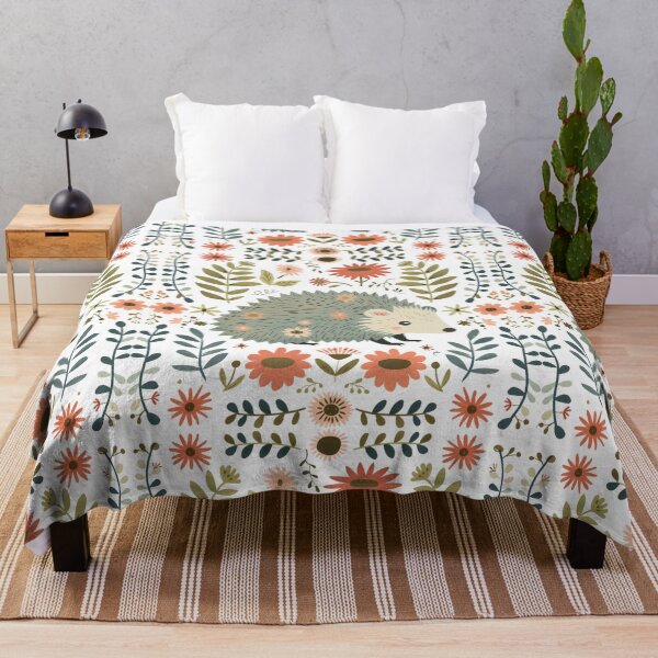 Item preview, Scandinavian Folk Art, Floral Hedgehog  designed and sold by xiao xuans.