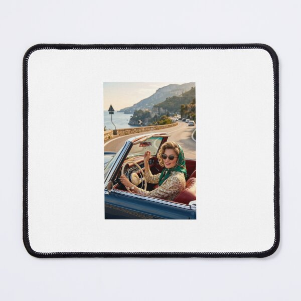 Item preview, Riviera Romance: Elegant 1960s Woman with Silk Headscarf designed and sold by marianka91.