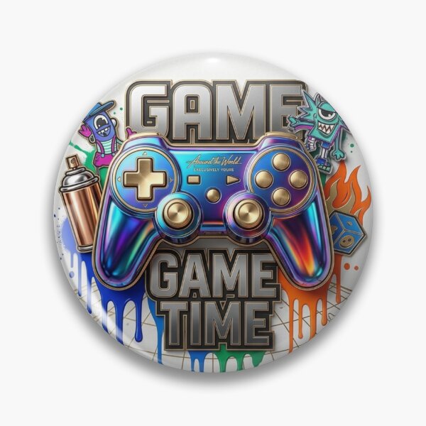 Item preview, Game time:Iridescent gaming controller urban art-game gift designed and sold by premierhubhub.