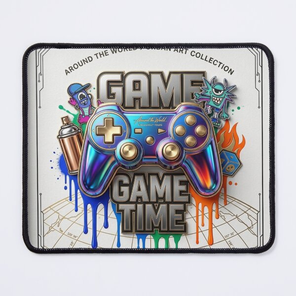 Item preview, Game time:Iridescent gaming controller urban art-game gift designed and sold by premierhubhub.
