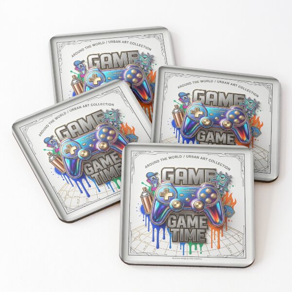 Item preview, Game time:Iridescent gaming controller urban art-game gift designed and sold by premierhubhub.