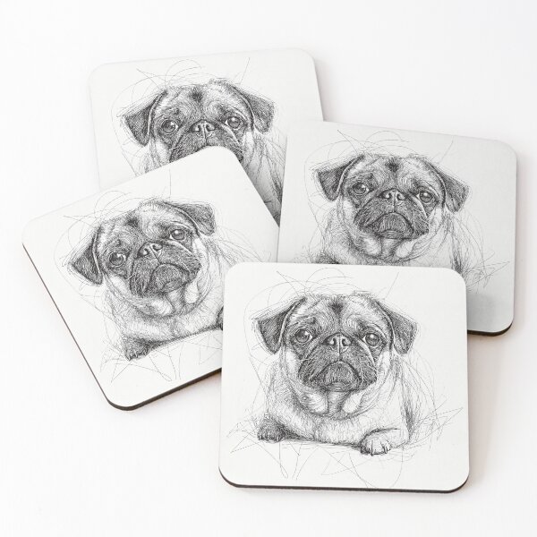 Item preview, Pug doggie illustration  designed and sold by Roxane Bay.