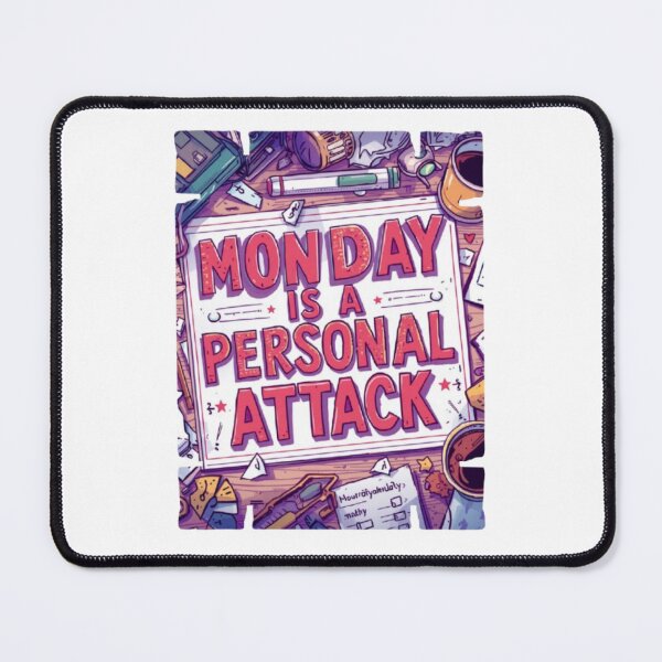 Item preview, Monday Is A Personal Attack Funny Relatable Office Quote Art designed and sold by Miheerala.