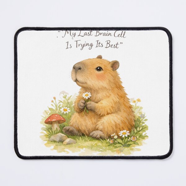 Item preview, My Last Brain Cell Capybara Cute Whimsical designed and sold by Print Loft.