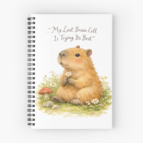 Item preview, My Last Brain Cell Capybara Cute Whimsical designed and sold by Print Loft.