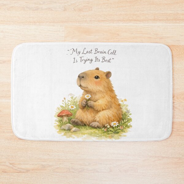 Item preview, My Last Brain Cell Capybara Cute Whimsical designed and sold by Print Loft.