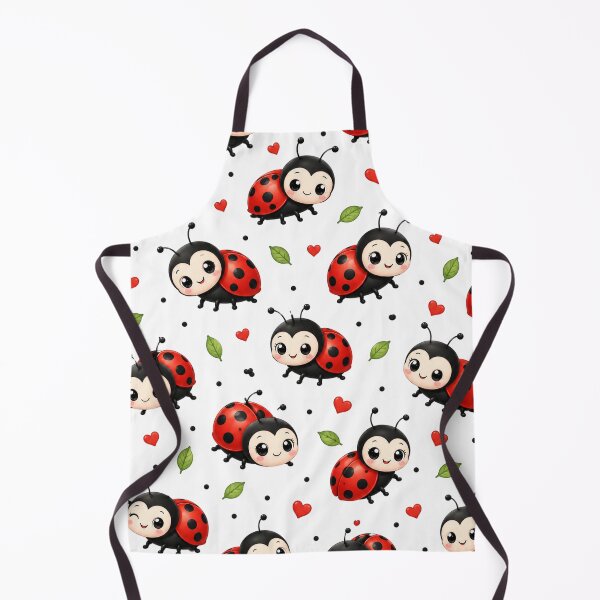 Item preview, Cute Kawaii Ladybug Hearts Adorable Garden Insects Seamless Pattern designed and sold by Seculinator.