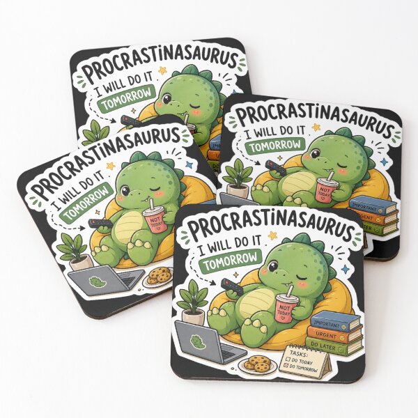 Item preview, Procrastinasaurus I Will Do It Tomorrow Sticker designed and sold by NexusPixels.