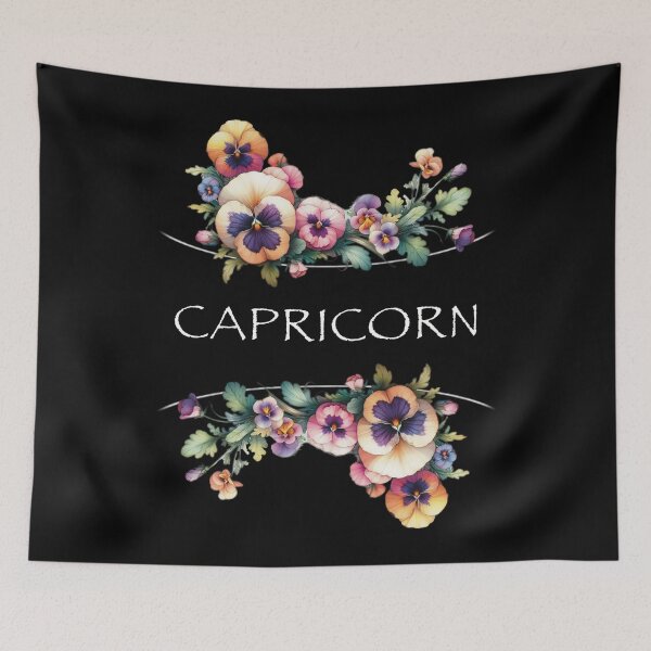 Item preview, Capricorn Birth Flower Zodiac Floral Design designed and sold by TeeGals.