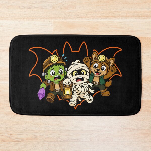 Item preview, Monster Mining Club: Cute Miner, Mummy and Werewolf Halloween designed and sold by Fangtasia77.