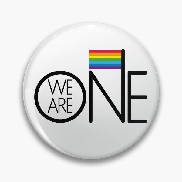 Item preview, We are one rainbow flag logo designed and sold by Konopikyu.