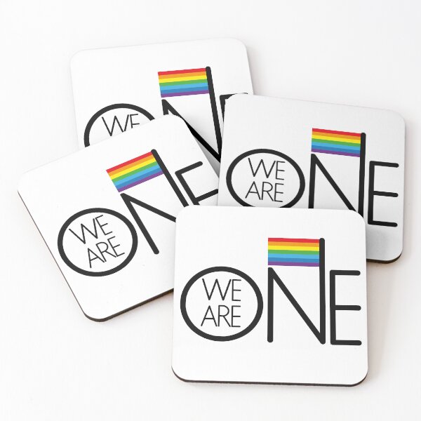 Item preview, We are one rainbow flag logo designed and sold by Konopikyu.