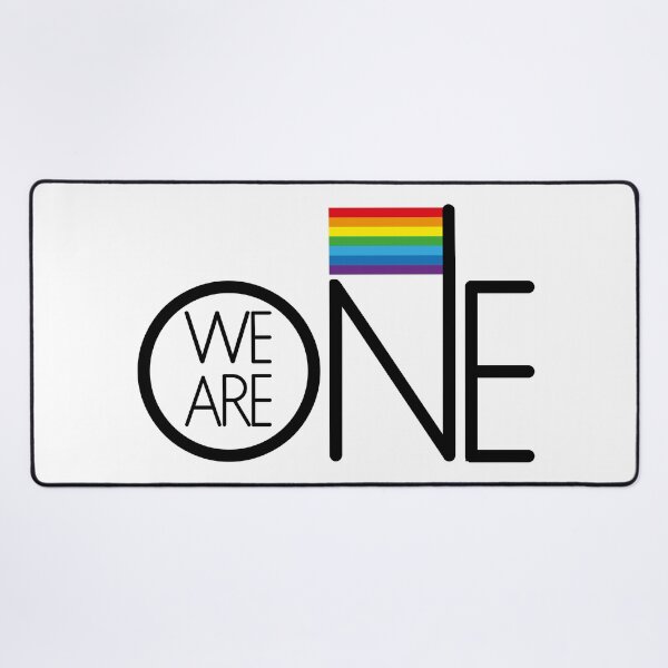 Item preview, We are one rainbow flag logo designed and sold by Konopikyu.