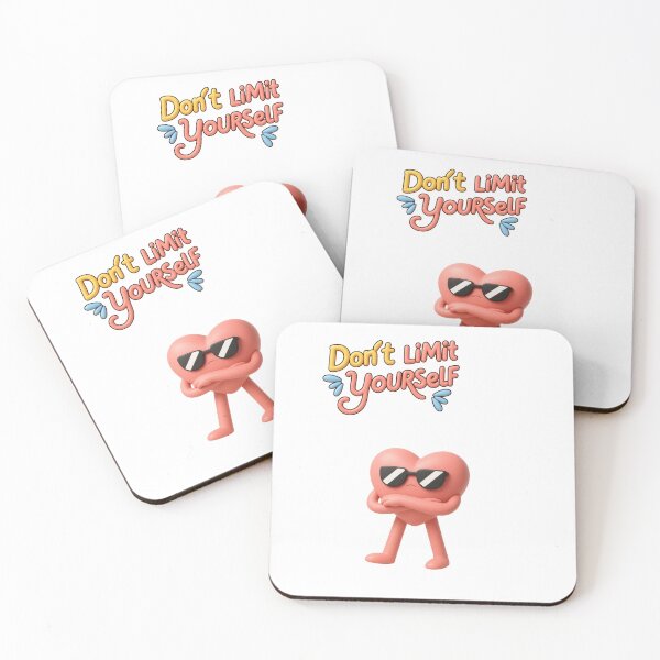 Item preview, Don't Limit Yourself Cute 3D Heart Motivational Quote designed and sold by thazinart.
