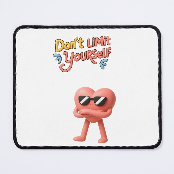 Item preview, Don't Limit Yourself Cute 3D Heart Motivational Quote designed and sold by thazinart.