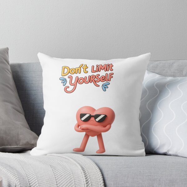 Item preview, Don't Limit Yourself Cute 3D Heart Motivational Quote designed and sold by thazinart.