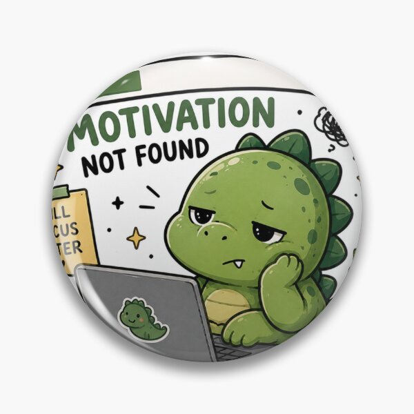 Item preview, Loading Motivation Not Found Dinosaur Sticker designed and sold by NexusPixels.
