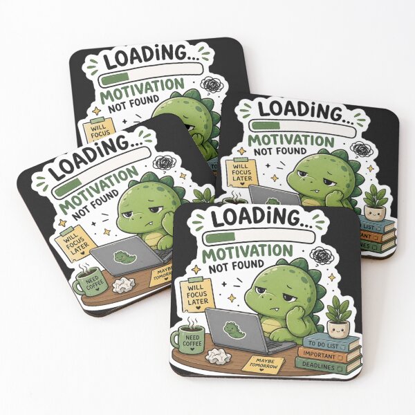 Item preview, Loading Motivation Not Found Dinosaur Sticker designed and sold by NexusPixels.