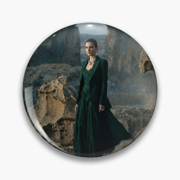 Item preview, Elegant Woman in Deep Green Gown at Dwejra Arch designed and sold by marianka91.
