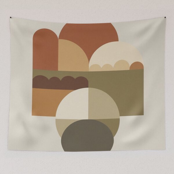 Item preview, Abstract Organic Shapes Earth Tones Poster designed and sold by EnmarcArt.