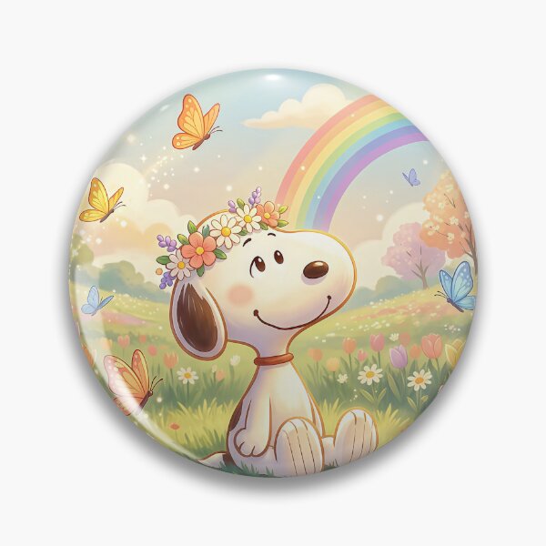 Item preview, Snoopy Hello Spring Cute Rainbow Sunny Design designed and sold by N0WUC1.