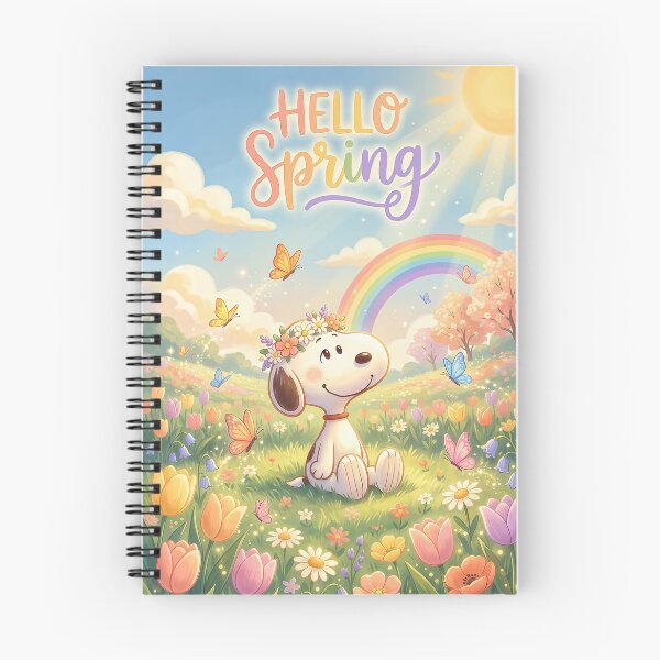 Item preview, Snoopy Hello Spring Cute Rainbow Sunny Design designed and sold by N0WUC1.