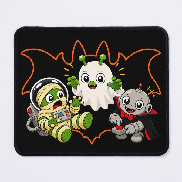 Item preview, Stay Spooky in Space: Cute Astronaut Mummy, Ghost and Alien Vampire designed and sold by Fangtasia77.