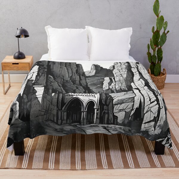 Item preview, Gothic Mountain Pass Hidden Castle Gate Vintage Engraving designed and sold by DarkOriginArts.