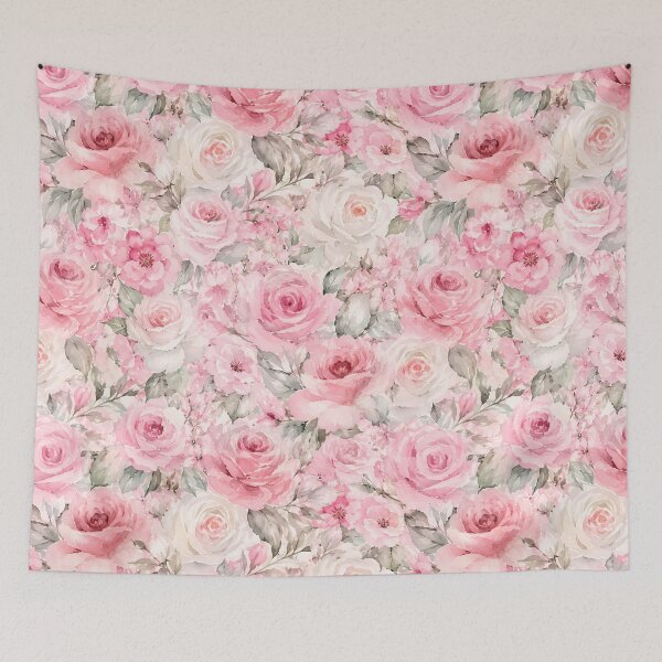 Item preview, Soft Pink & White Watercolor Floral Seamless Pattern designed and sold by Roya10.