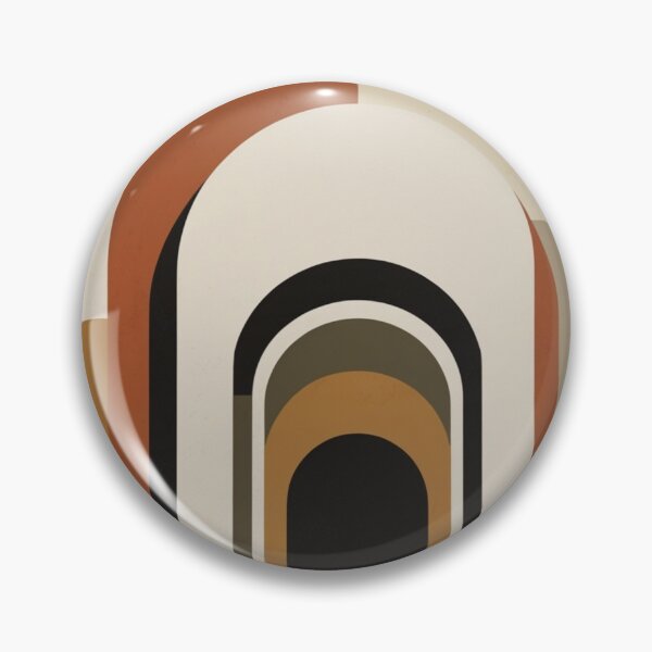 Item preview, Terracotta Mid Century Geometric Arches Print designed and sold by EnmarcArt.