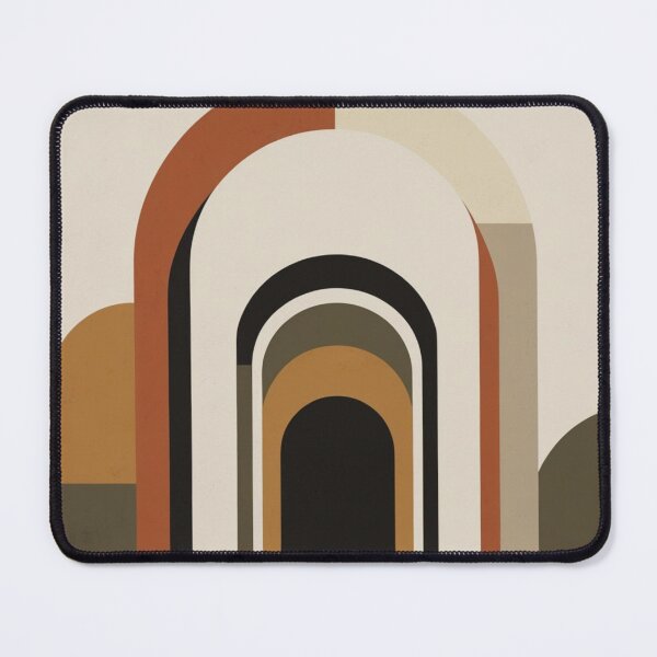 Item preview, Terracotta Mid Century Geometric Arches Print designed and sold by EnmarcArt.