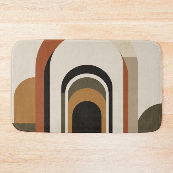 Item preview, Terracotta Mid Century Geometric Arches Print designed and sold by EnmarcArt.