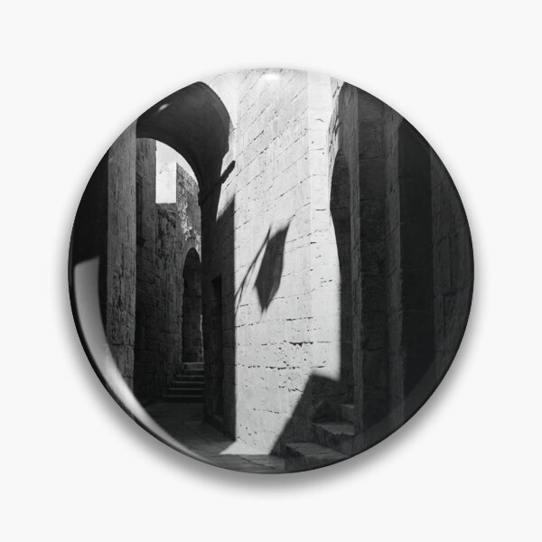 Item preview, Fine Art Black and White Photography – Medieval Stepped Street & Archway Poster designed and sold by marianka91.