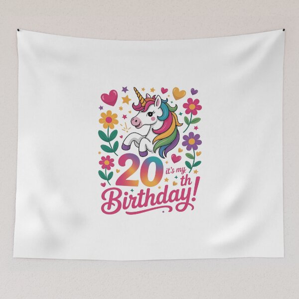 Item preview, 20h Birthday Unicorn designed and sold by jkrphoto.