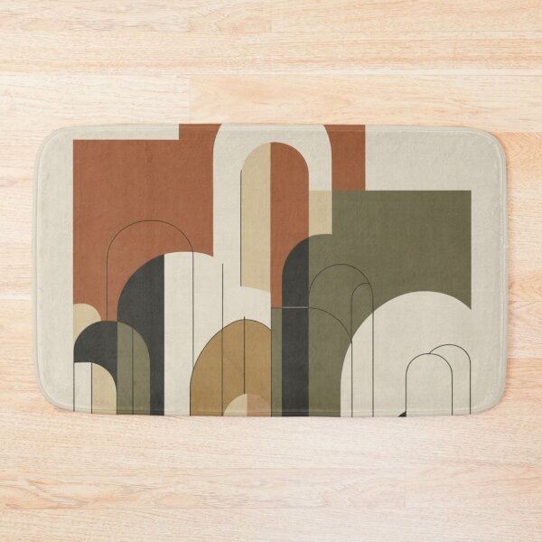 Item preview, Modernist Architecture Earth Color Blocking Poster designed and sold by EnmarcArt.