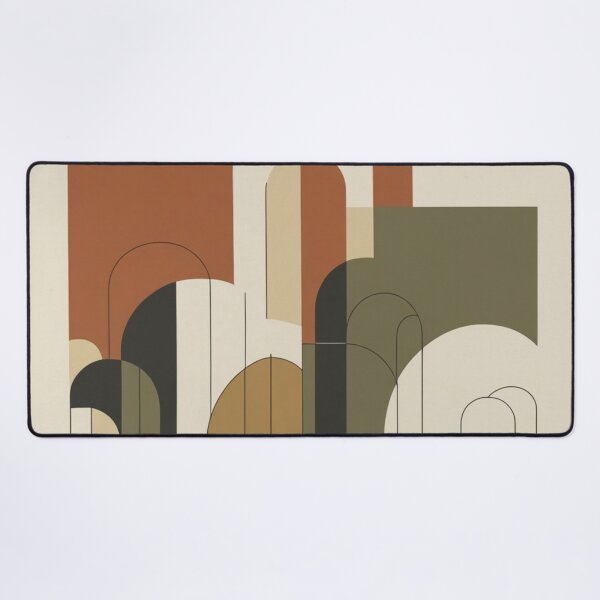 Item preview, Modernist Architecture Earth Color Blocking Poster designed and sold by EnmarcArt.